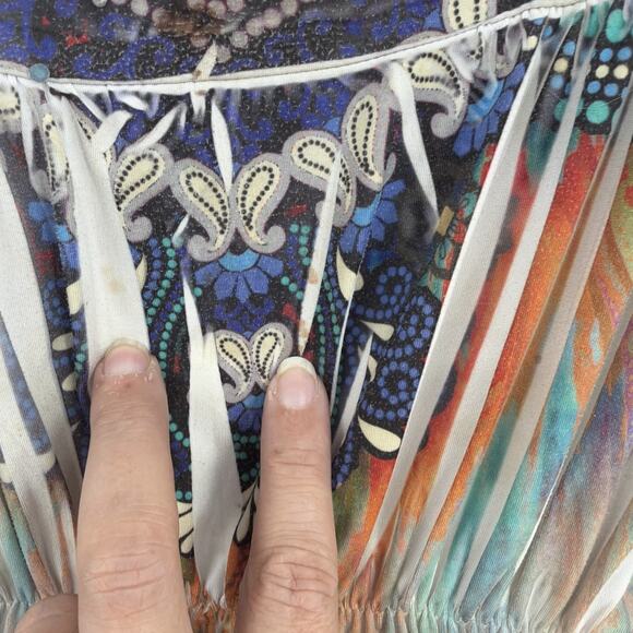 Unity World Wear Boho Sequin Top Sz 3X Y2K Paisley Festival Southwest Hippie - Picture 7 of 11